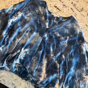 Women's size xs Young, Fabulous & Broke tie dye wrap top